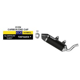ARROW homologierter Slip-On Auspuff Icon schwarz Alu für Beta RR 125 4T Enduro/Motard