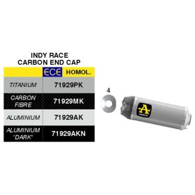 ARROW Indy-Rennsport-Titanium Slip-On-Auspuff Carbon-Endkappe Sammler für Aprilia RS 660
