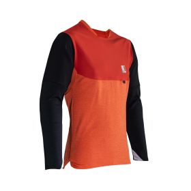 LEATT All-Mountain 5.0 MTB-Trikot Hellrot WarmYarn UPF 50+ Winddicht