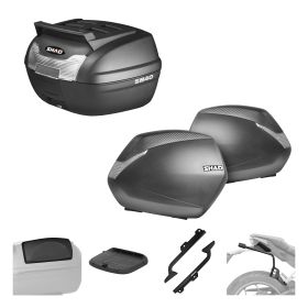 Kit complet SHAD SH40 Cargo et SH36 carbon pour KEEWAY Vieste XDV 125/300
