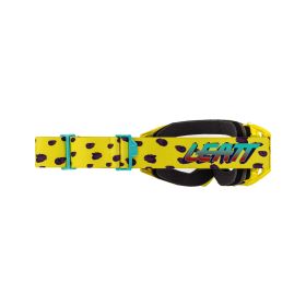 Masque cross LEATT Velocity 5.5 Cheetah jaune lentille transparente 83%