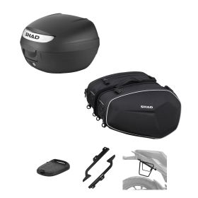 SHAD Komplettset SH26 schwarz und E48 schwarz für KTM Duke 125/390
