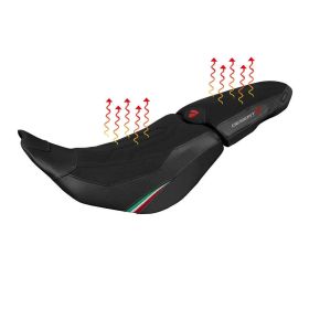 Seat cover Heating comfort 2BL with logo for DUCATI desert-x sella standard