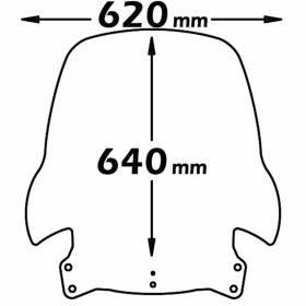 ISOTTA Mittel-Windschutzscheibe 640x620mm für PIAGGIO