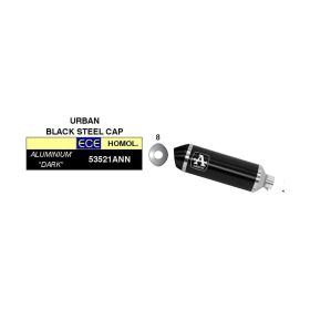 ARROW Urban Dark Aluminium Slip-On Rennschalldämpfer und Sammler für Yamaha NMAX 125
