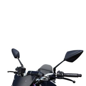 FAR right black handlebar mirror with mounting kit for Ducati/MV Agusta/Suzuki