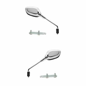 Coppia specchietti manubrio FAR 8126/8127 cromo per Piaggio