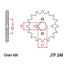 CHAIN DID 420V PINION 14 SPROCKET 37 STS