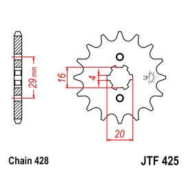 CHAIN DID 428NZ PINION 12 SPROCKET 48 STS