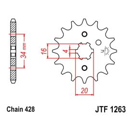 CHAIN DID 428VX PINION 15 SPROCKET 49 GBS