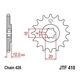 CHAIN DID 428VX PINION 13 SPROCKET 48 GBS