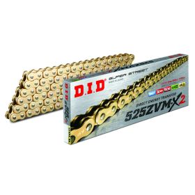 Catena trasmissione DID X-Ring 525ZVMX2/128 oro giunto a rivetto
