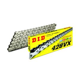 DID Open Transmission Chain Silver VX 136 Links 428 Clip Closure