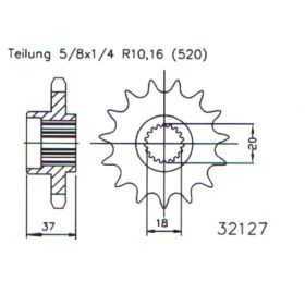 KETTEN DID 520ATV2 VORNE 17 RITZEL 32 GBS