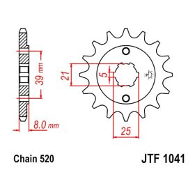 KIT CHAINE DID 520ATV2 14 PIGNON 30 GBS