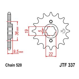 KETTEN DID 520MX VORNE 14 RITZEL 51 GBS