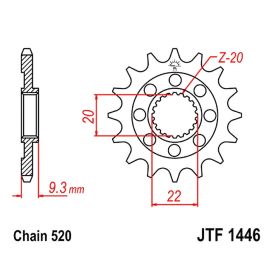 CHAIN DID 520MX PINION 13 SPROCKET 50 GBS