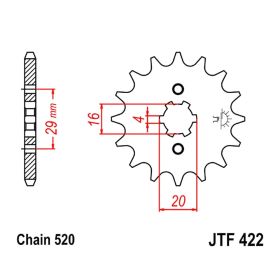 CHAIN DID 520NZ PINION 12 SPROCKET 48 STS