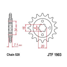 CHAIN DID 520VX3 PINION 14 SPROCKET 42 GBR
