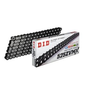 CATENA TRASMISSIONE DID 525 ZVMX BLACK 120 MAGLIE CON GIUNTO A RIVETTO ZJ