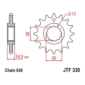 KETTENSATZ DID 630V VORNE 15 RITZEL 38 STC