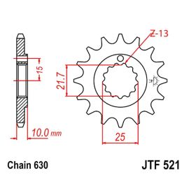 CHAIN DID 630V PINION 15 SPROCKET 35 STC