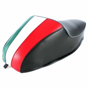 Sella DIEFFE Monoposto Tricolore con Bordino Grigio e Molle per Comfort