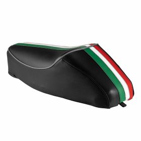 Sella DIEFFE Monoposto Tricolore con bordino grigio e molle per comfort