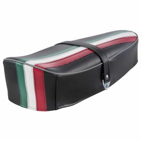 Selle DIEFFE Tricolore Italie gris foncé sans verrou avec sangle