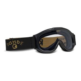 Masque fantôme noir avec lentille transparente pour casque DMD Retro Seventyseven Racer