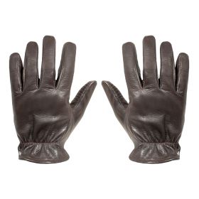 Cafe Racer Leather Motorcycle Gloves DMD Shield Dark Brown