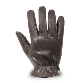 Cafe Racer Leather Motorcycle Gloves DMD Shield Dark Brown