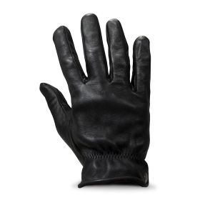 Cafe Racer Leather Motorcycle Gloves DMD Shield Black Leather