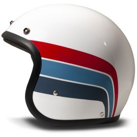 Jet Helmet Cafe Racer DMD Vintage Artemis Glossy white