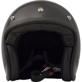Jet Helmet Cafe Racer DMD Vintage Solid Glossy black
