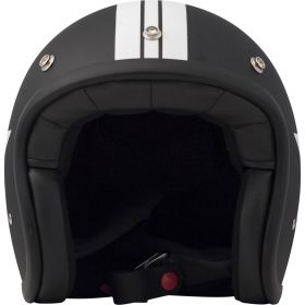 Jet Helmet Cafe Racer DMD Vintage Star Black White