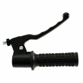 DOMINO Black Aluminum Throttle Grip with Included Brake Lever