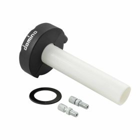 DOMINO Racing Poignée de gaz rapide 22 mm Noir/Bleu Guide de câble vertical en aluminium