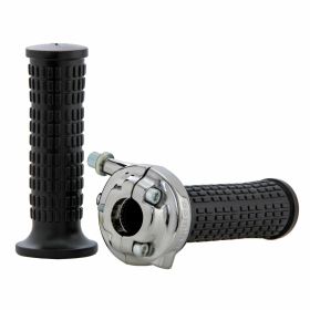 DOMINO Vintage Quick Gaz Bouton Lario 22mm Aluminium Chrome Noir