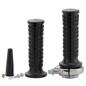 DOMINO Vintage Quick Gaz Bouton Lario 22mm Aluminium Chrome Noir