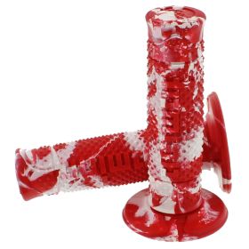 DOMINO A26041C93A7-0 Red/White Closed Grips D.22mm