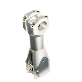 DOPPLER MOZZO RISER SUPPORTO PER MANUBRIO NAKED MBK BOOSTER YAMAHA BWS ARGENTO
