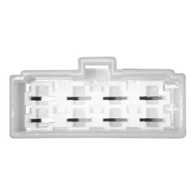 Rectangular female connector with Dze 8 medium male faston