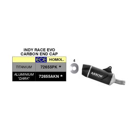 Marmitta Slip-On ARROW omologata Indy Race EVO nero alluminio per CF Moto 450 MT