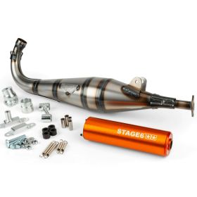 Marmitta completa STAGE 6 STREETRACE terminale arancio per Peugeot 103 Spx