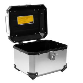 Bauletto X-PLOR in Plastica 38 Litri colore Alluminio con Piastra Universale