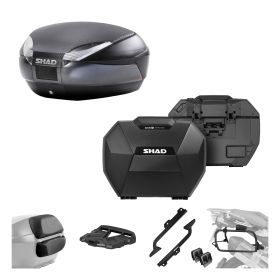 Kit complet SHAD SH48 gris et SH38X carbon pour BMW F 650/700/800 GS