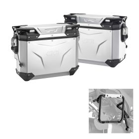 Kit valises GIVI OUTBACK EVO SMART anodisé pour BMW R 1200/1250 GS / Adventure