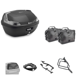 Kit GIVI bauletto BLADE TECH borsa CORIUM nero fumè 47/13L per HONDA X-ADV