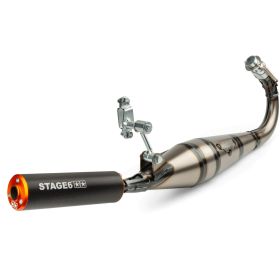 Marmitta completa STAGE 6 STREETRACE terminale arancio/nero per Mbk 51
